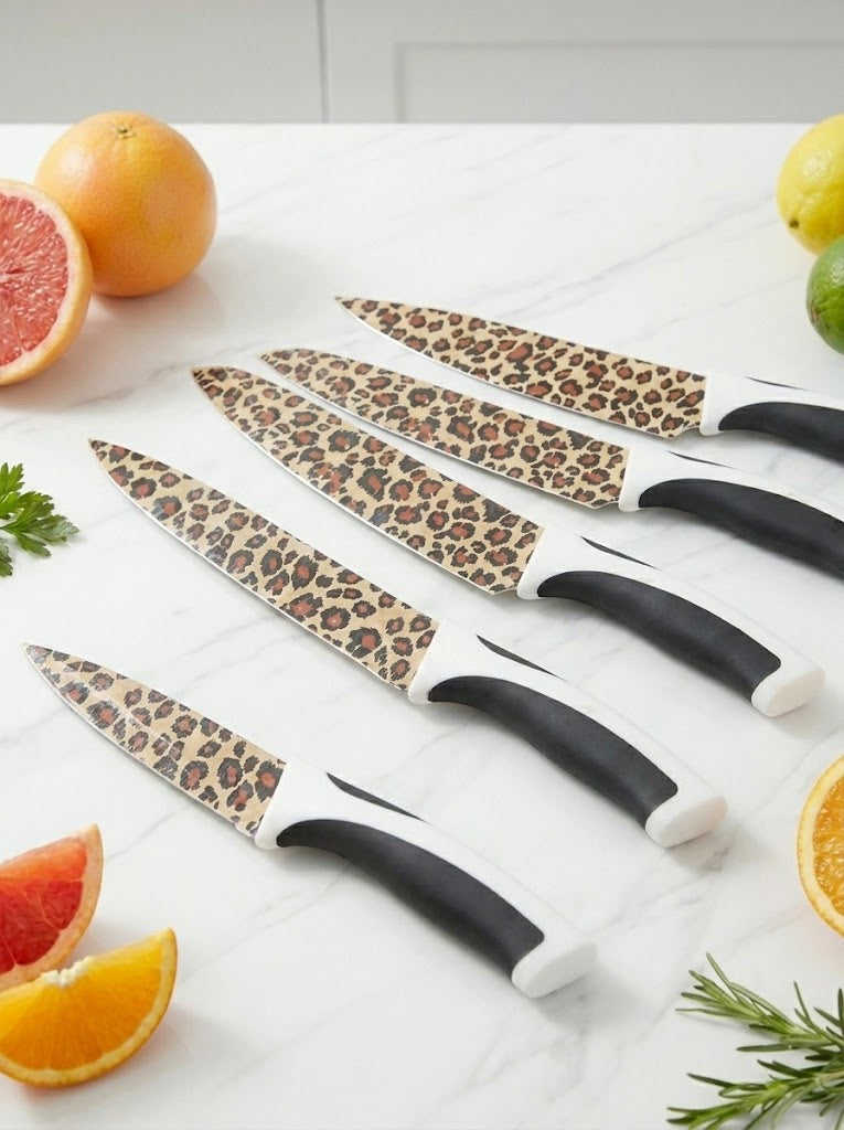 Leopard Knife Set